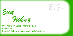 eva fuksz business card